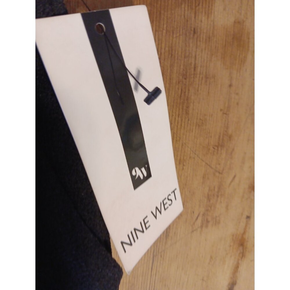 Nine West Womens 4 Slim Ankle High Rise Dress Pants Black Tie Sash Waist NWT $79 - Picture 4 of 7